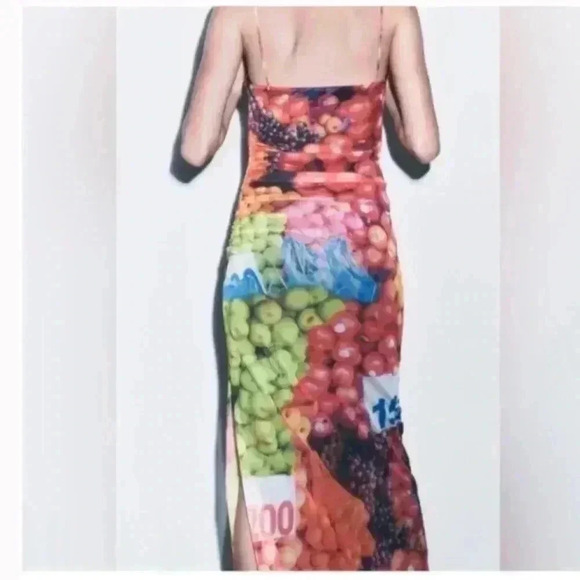 Zara Multicolor Graphic Maxi Dress - Picture 5 of 9
